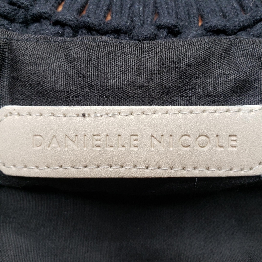 Danielle Nicole | Black Macrame Fabric Fringe Cro… - image 8